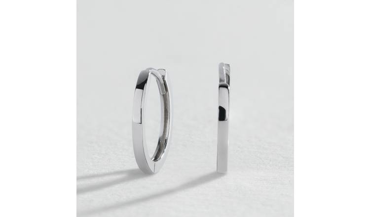 Argos ladies deals silver hoop earrings