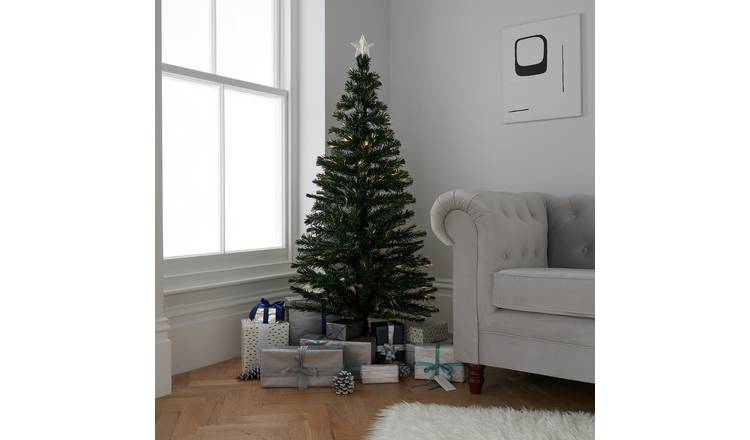 Habitat 5ft Fibre Optic Warm White Star Christmas Tree