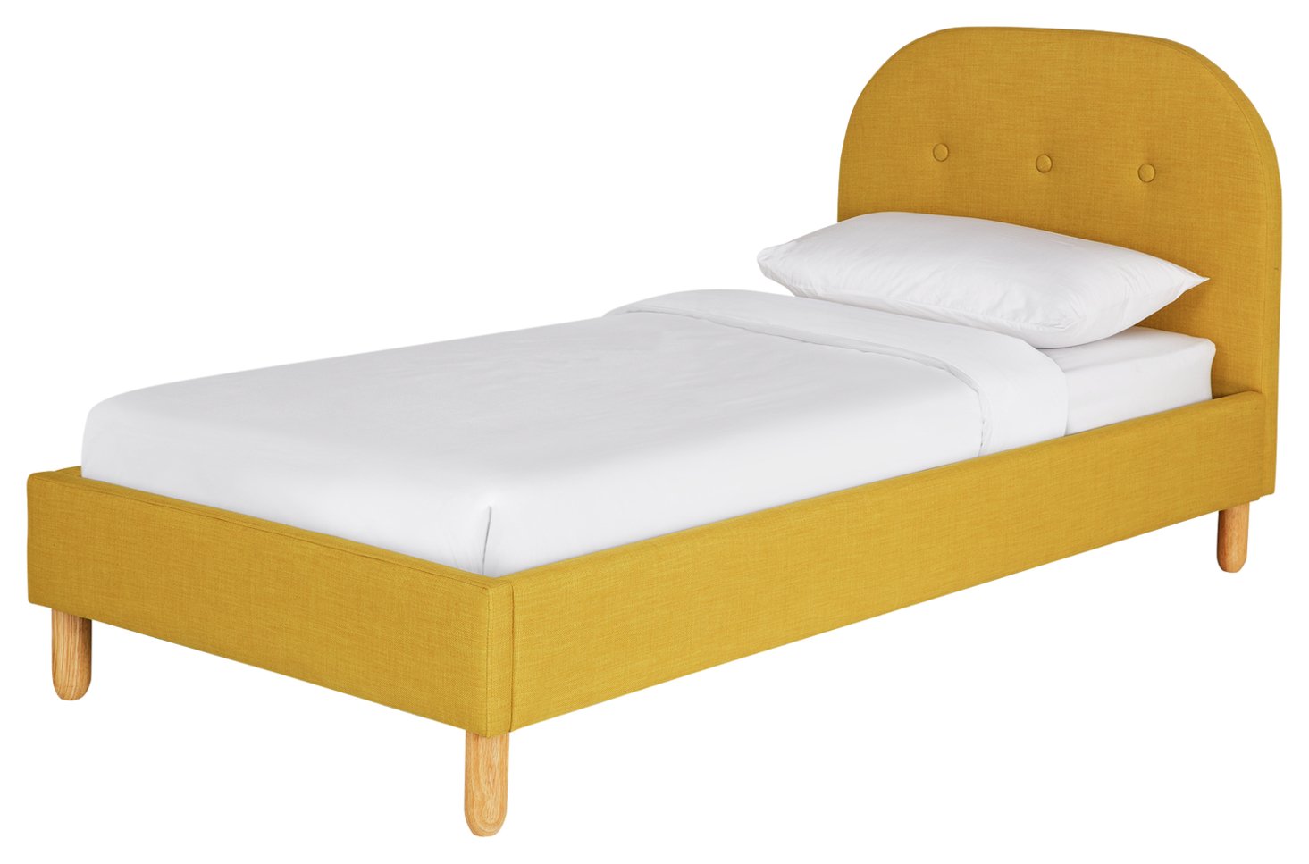 Habitat Elin Single Fabric Bed Frame - Mustard