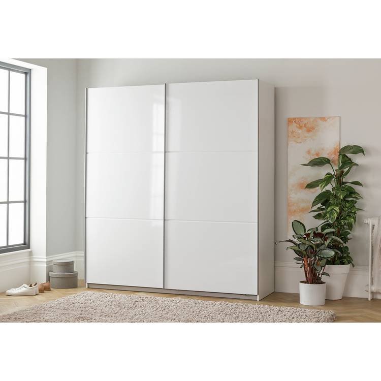Habitat Holsted 180cm Sliding Wardrobe - White 0