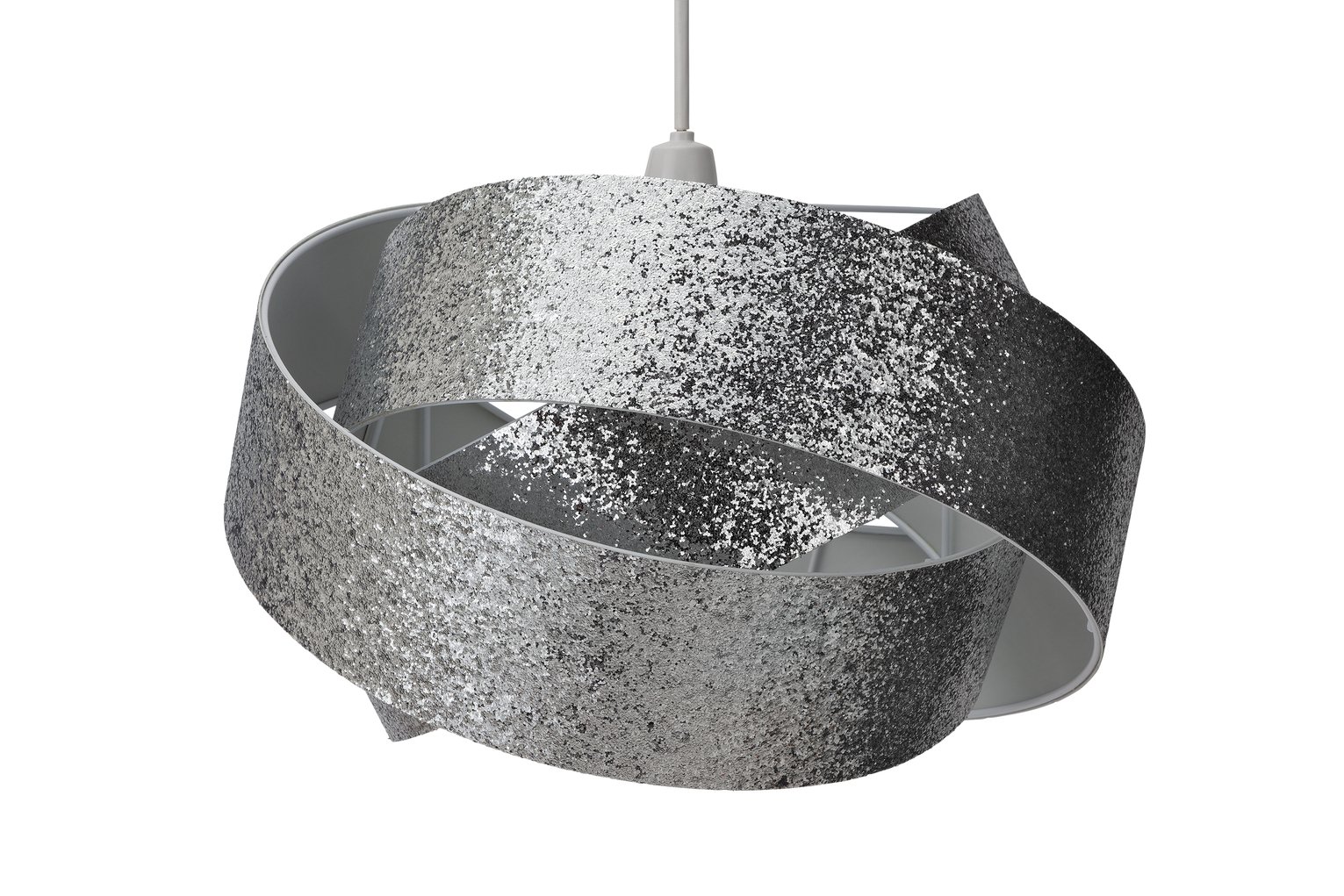 Argos Home Glitter Ribbon Shade - Silver