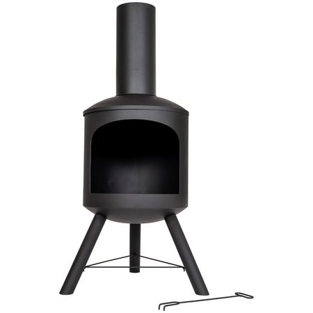 La Hacienda Contemporary Steel Chiminea