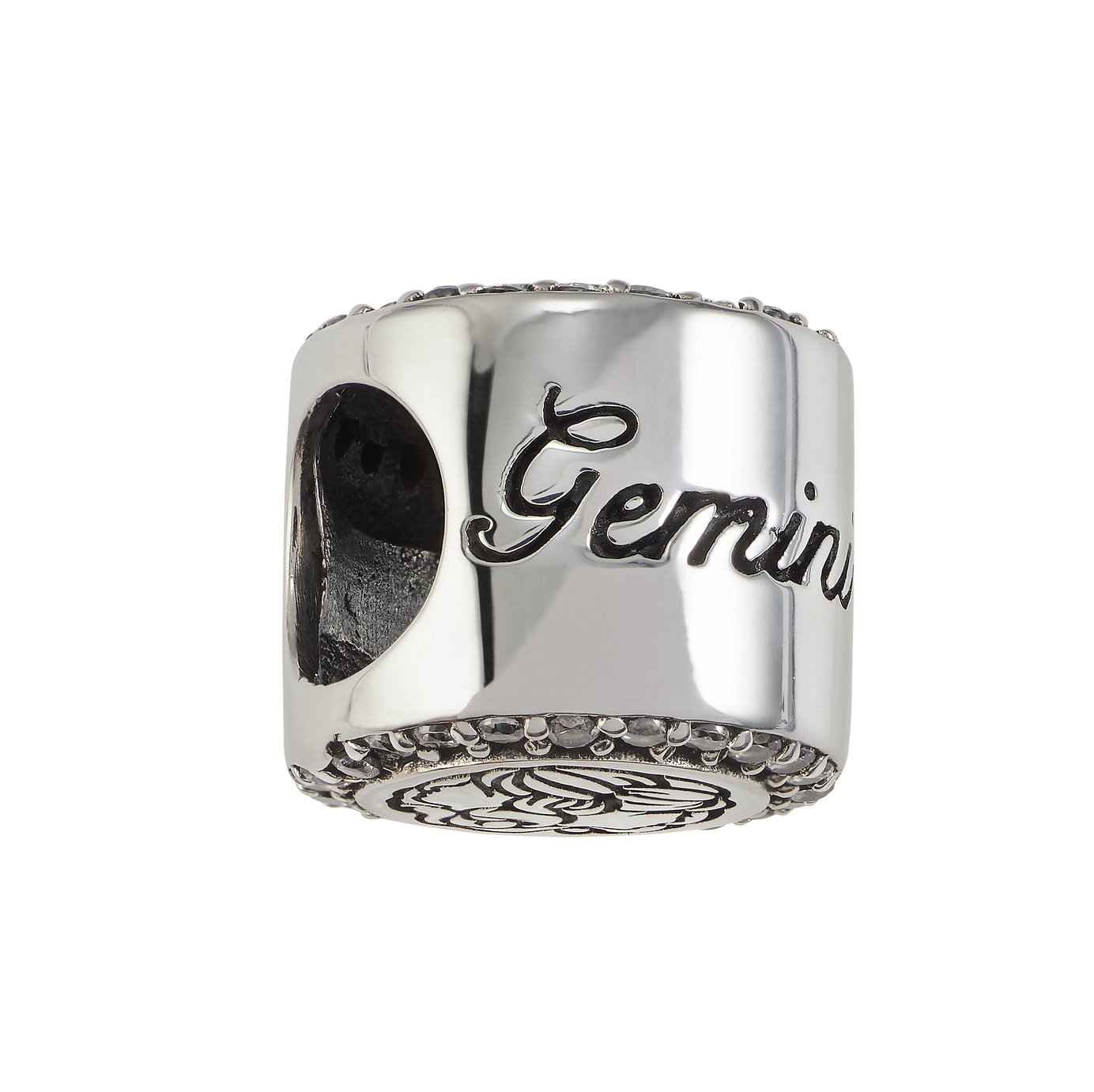 Moon & Back Sterling Silver Zodiac Charm - Gemini