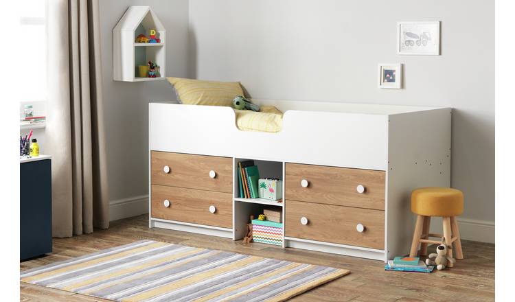 Buy Argos Home Jackson Mid Sleeper Bed White Oak Effect