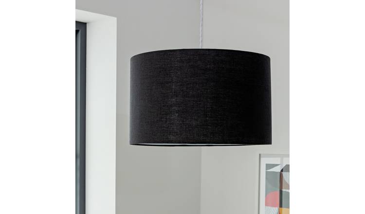 Buy Argos Home Large Drum Shade Jet Black Lamp shades Argos