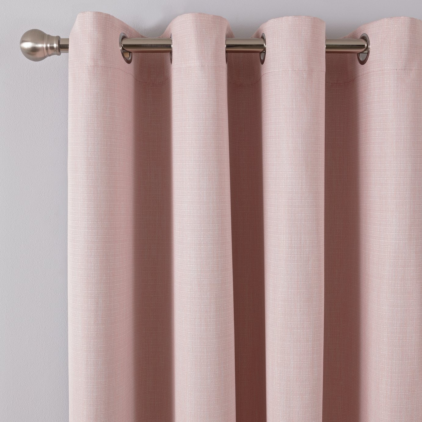 Argos Home Linen Look Eyelet Curtains - Blush
