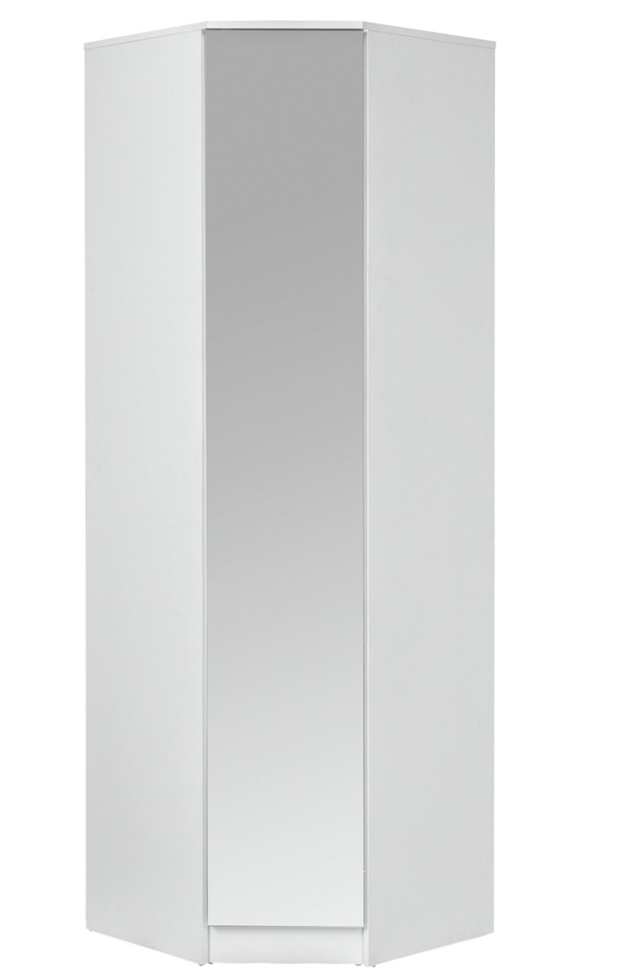 Argos Home Cheval Gloss 1Dr Corner Mirrored Wardrobe - White