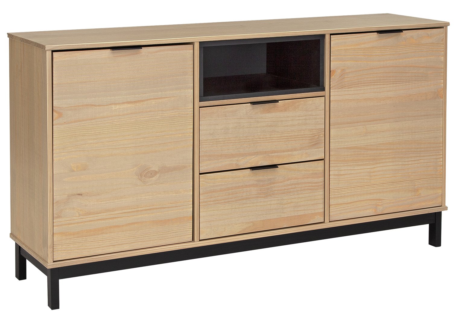 Argos Home Industrial Pine 2 Door 2 Drawer Sideboard-Natural