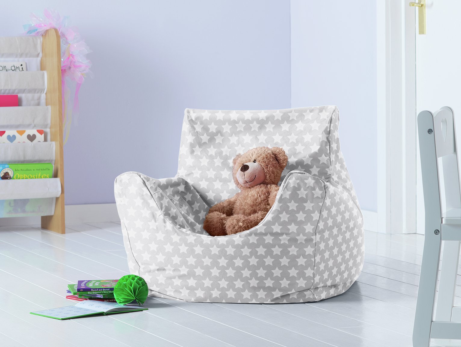 Argos Home Kids Funzee Silver Stars Bean Bag Chair