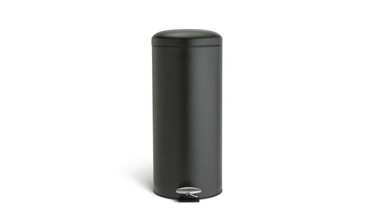 buy-habitat-30-litre-domed-pedal-bin-black-kitchen-bins-argos