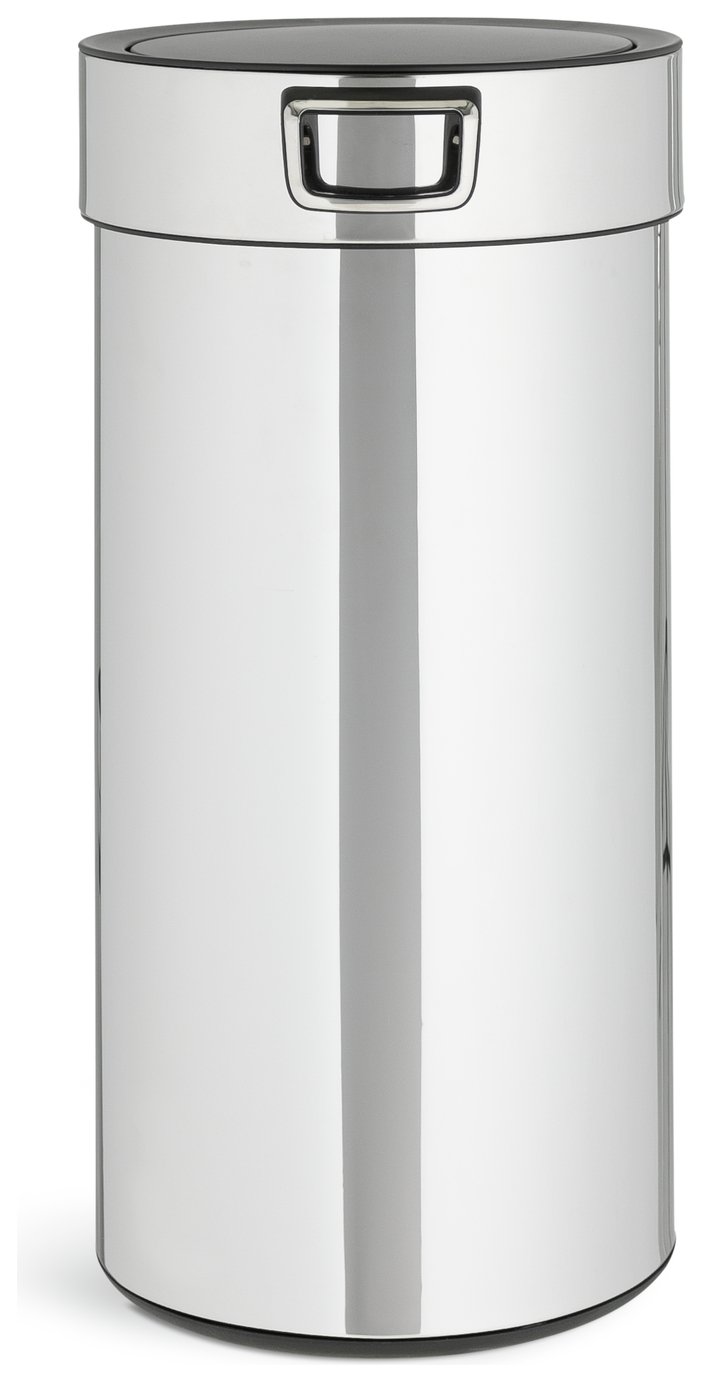 Habitat 30 Litre Round Touch op Bin - Silver