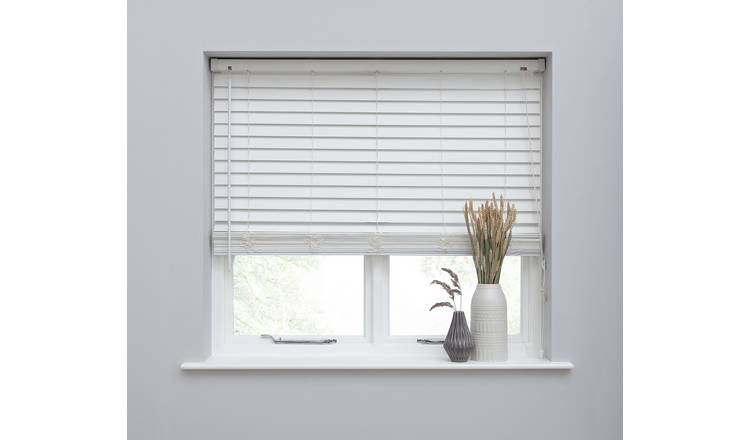 Habitat 25mm Faux Wooden Venetian Blind - White