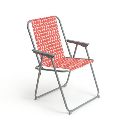 Habitat Folding Metal Picnic Chair - Geo Orange