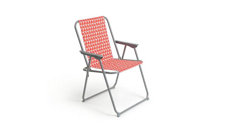 Buy Habitat Folding Metal Picnic Chair - Geo Orange | Garden chairs and