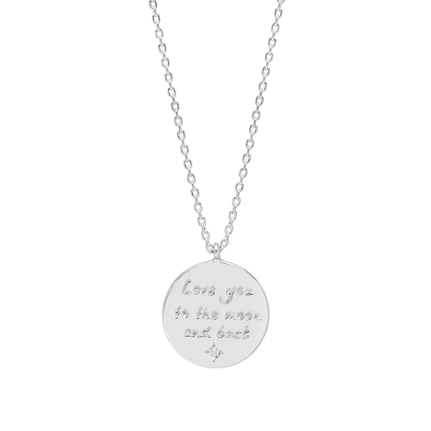 Amelia Grace Love You to the Moon and Back Pendant Necklace