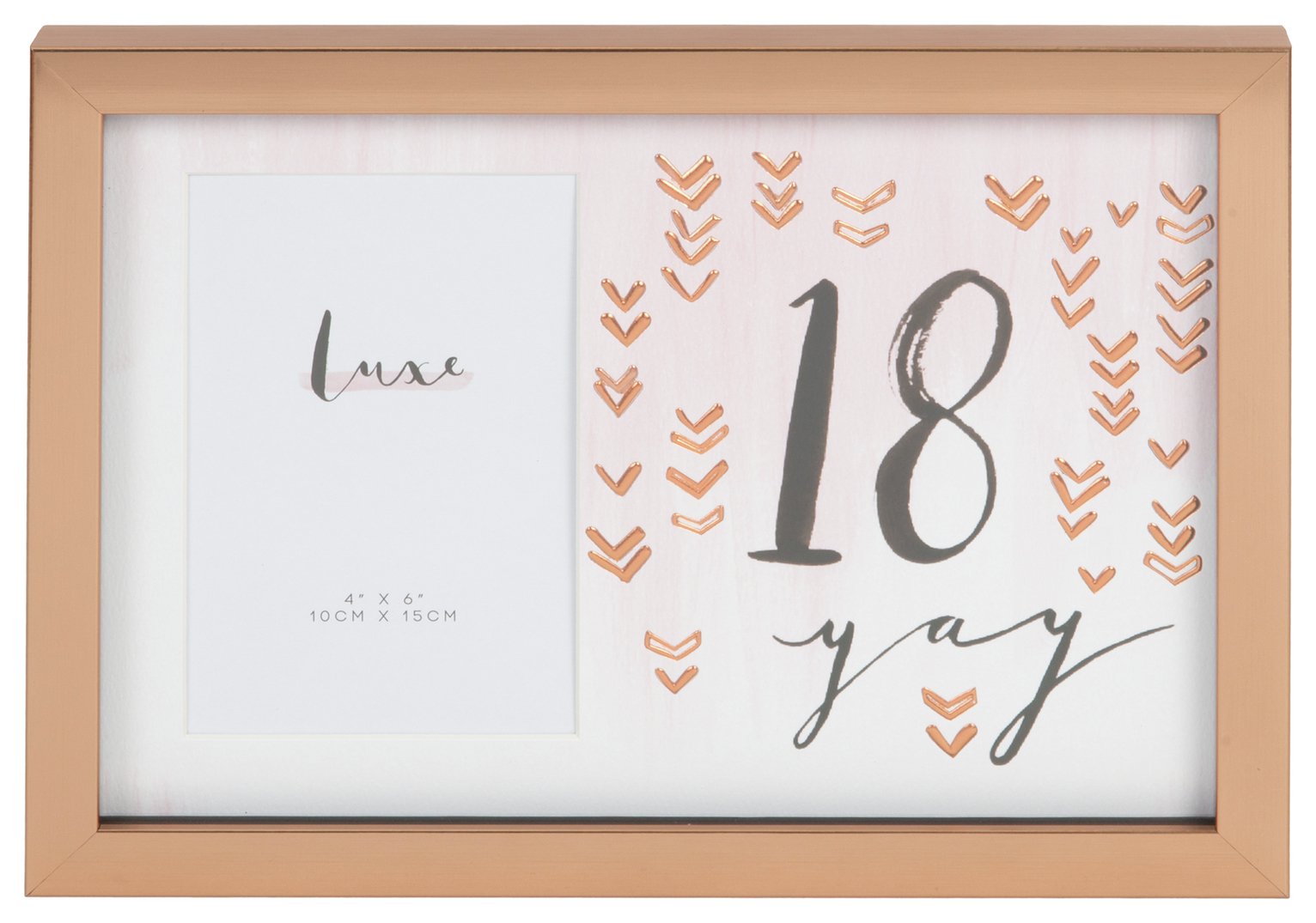 Hotchpotch Luxe 18th Birthday Photo Frame - Rose Gold