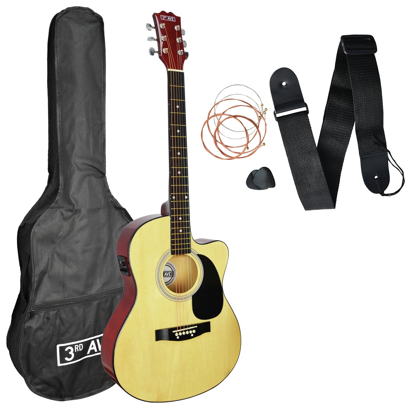 3rd Avenue Full Size Electro Acoustic Guitar and Accessories Review