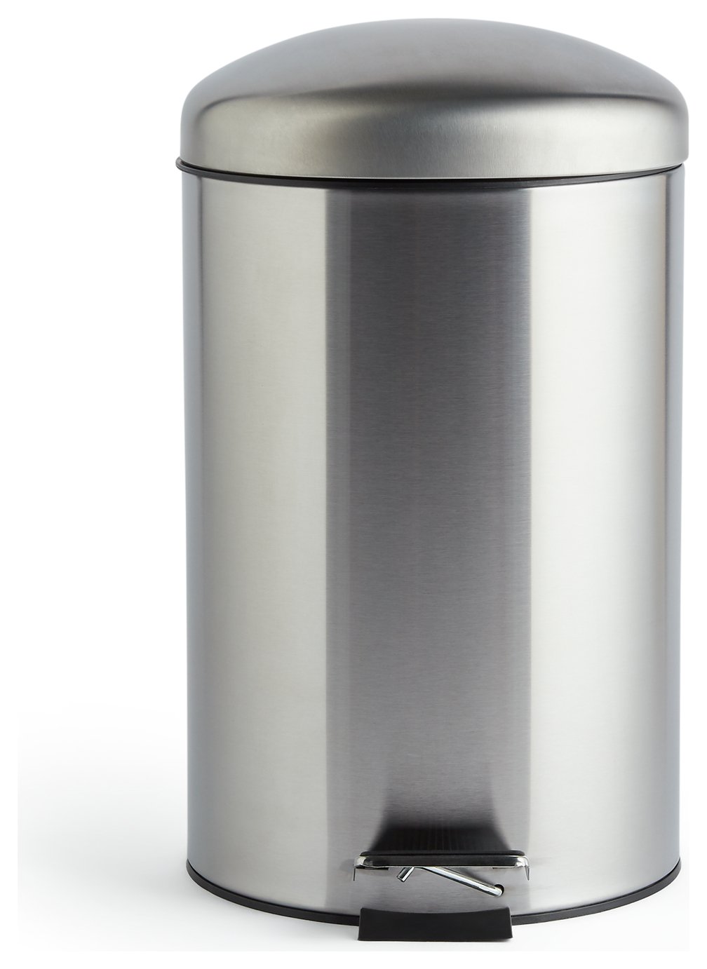 Habitat 12 Litre Domed Pedal Bin - Silver