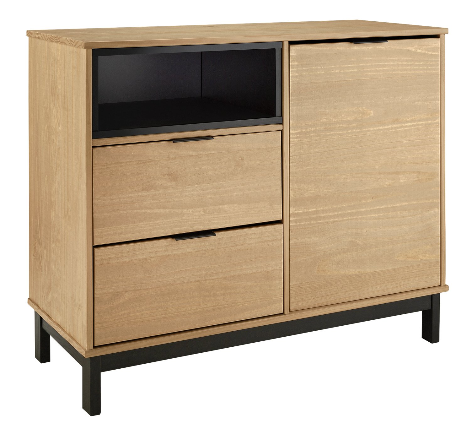 Argos Home Industrial Pine 1 Door 2 Drawer Sideboard-Natural