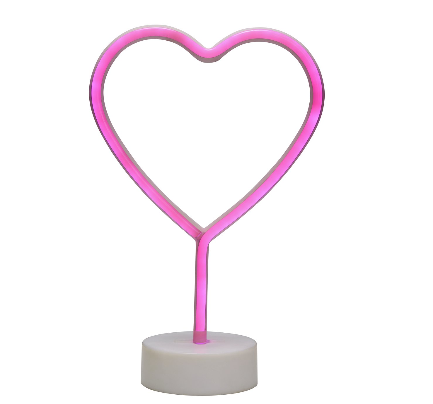 Argos Home Neon Heart Light - Pink
