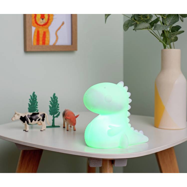 Fizz Creations Kids Dinosaur Colour Changing Lamp - White 0