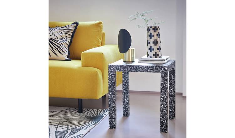 buy habitat gingko black and white metal side table side tables habitat
