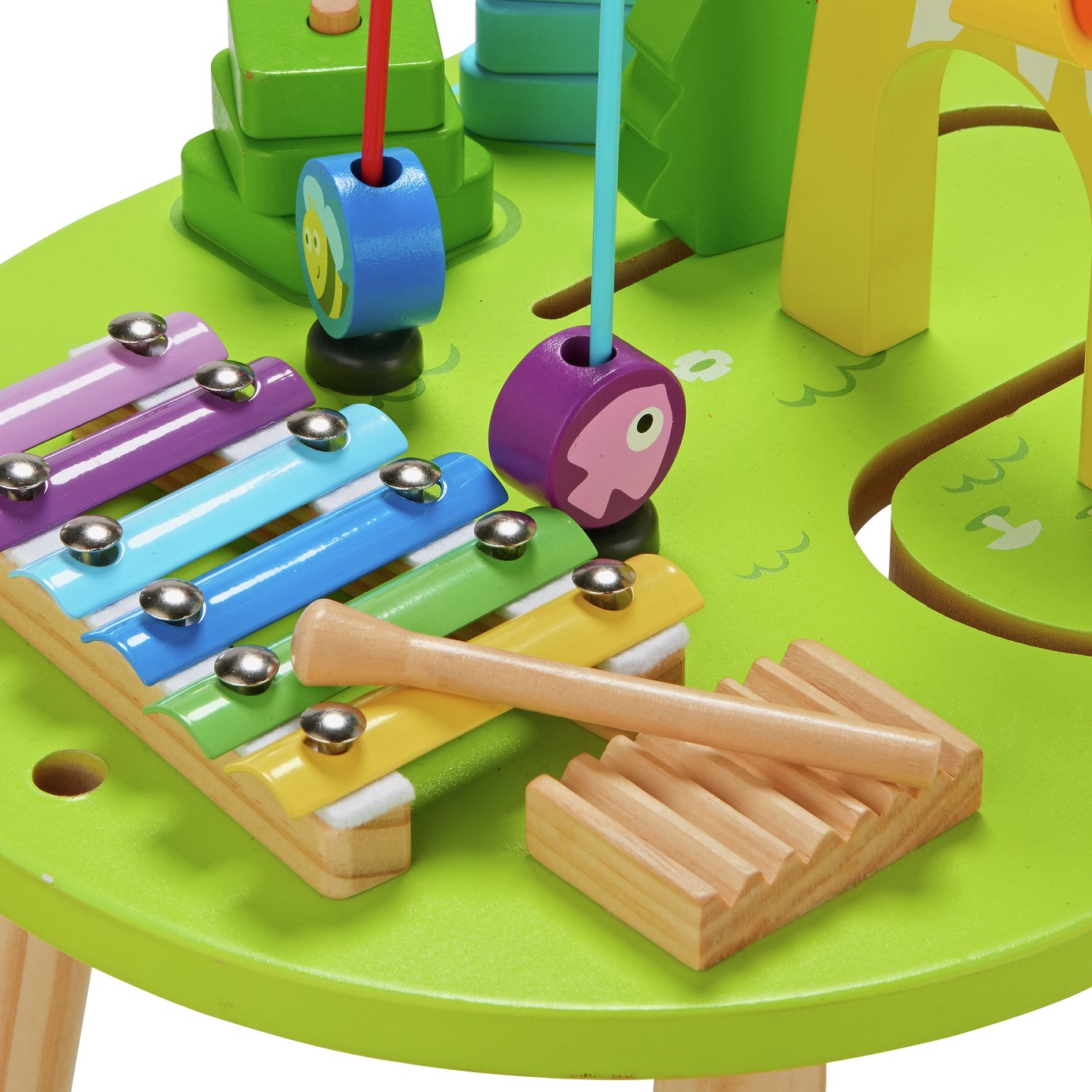 wooden activity table argos