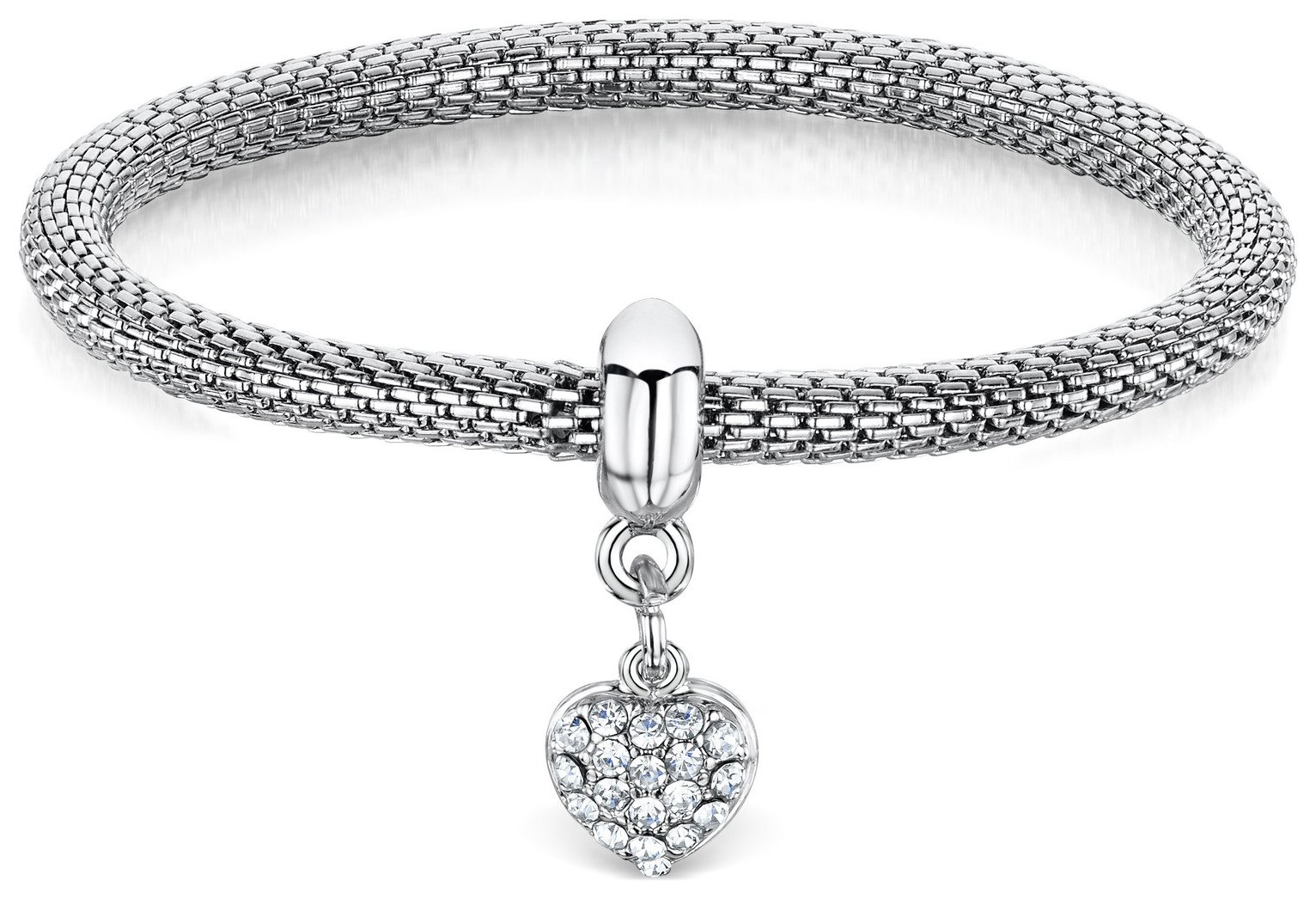 Buckley London Heart Silver Colour Charm Mesh Bracelet Review