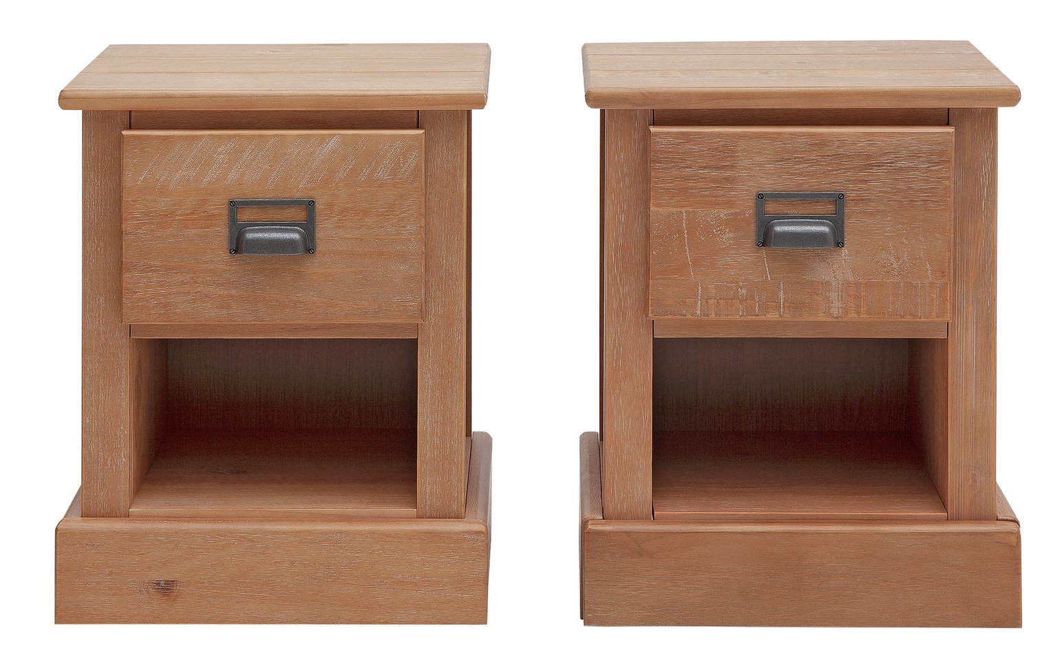 Argos Home Drury 2x Bedside Tables - Light Pine