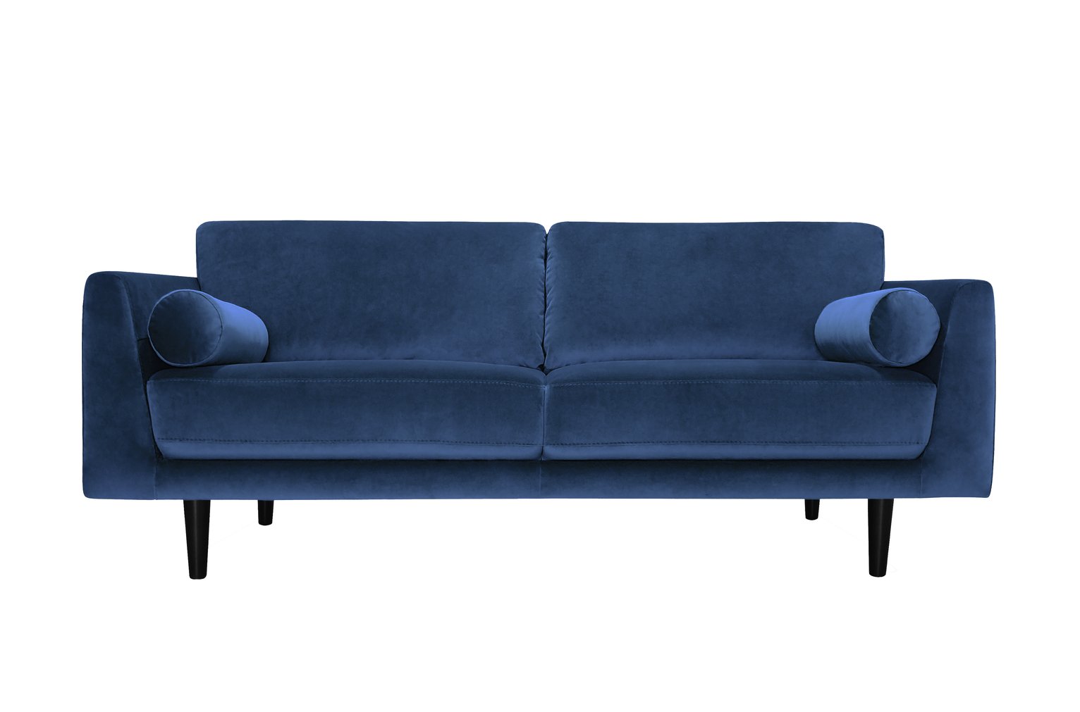 Argos Home Jackson 4 Seater Velvet Sofa - Blue
