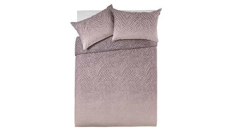 Buy Argos Home Blush Zebra Ombre Bedding Set Double Duvet