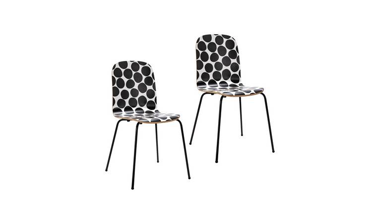 Habitat Kirby Pair of Bentwood Dining Chairs - Two Tone