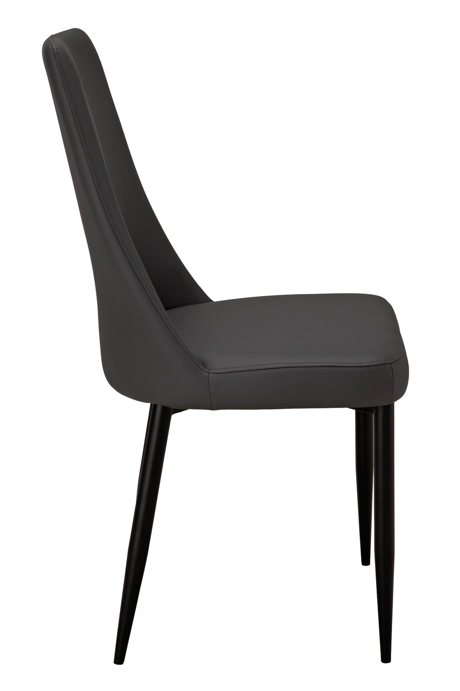 Argos Home Isla Pair of Faux Leather Dining Chairs -Charcoal Review