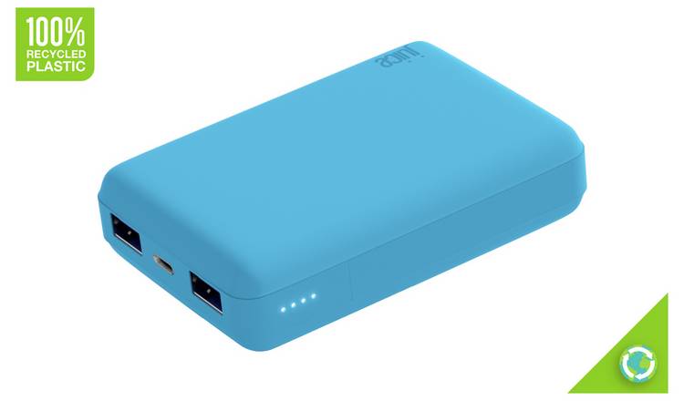 Juice 10000mAh Portable Power Bank - Aqua