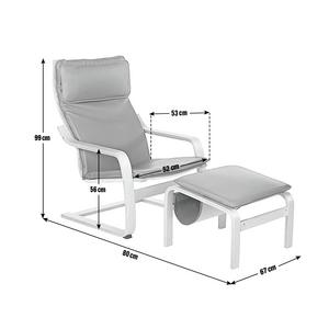 Buy Argos Home Bentwood Wingback Chair with Footstool Grey