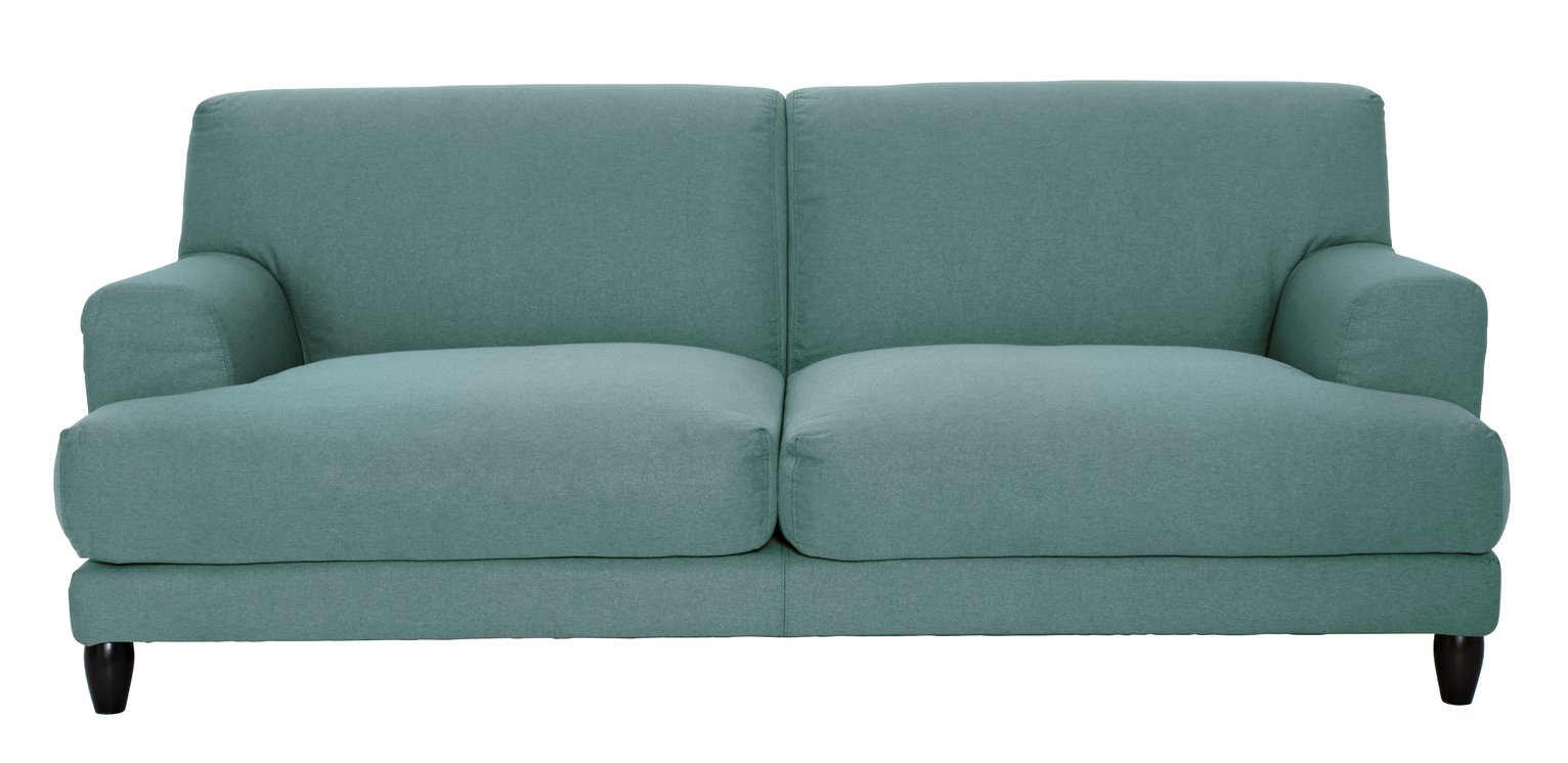 Habitat Askem Fabric 3 Seater Sofa - Teal