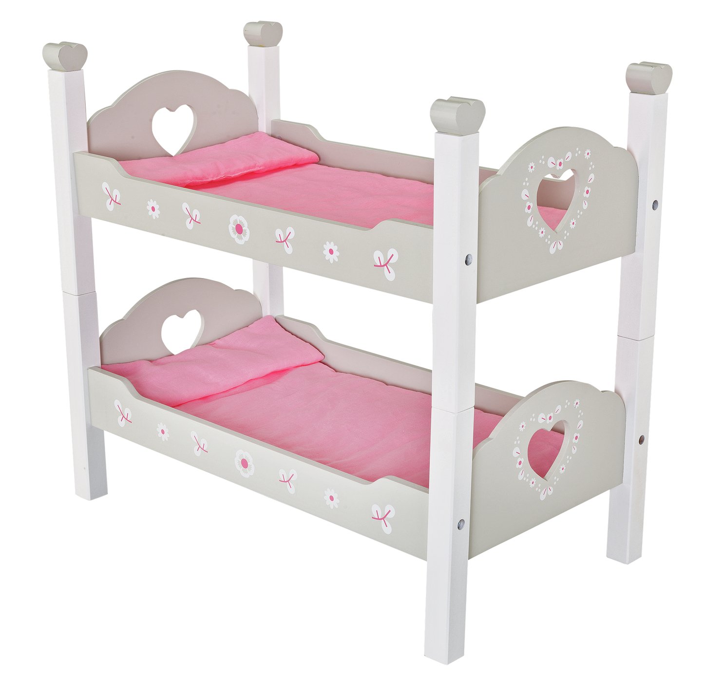 chad valley tiny treasures wooden double baby cot