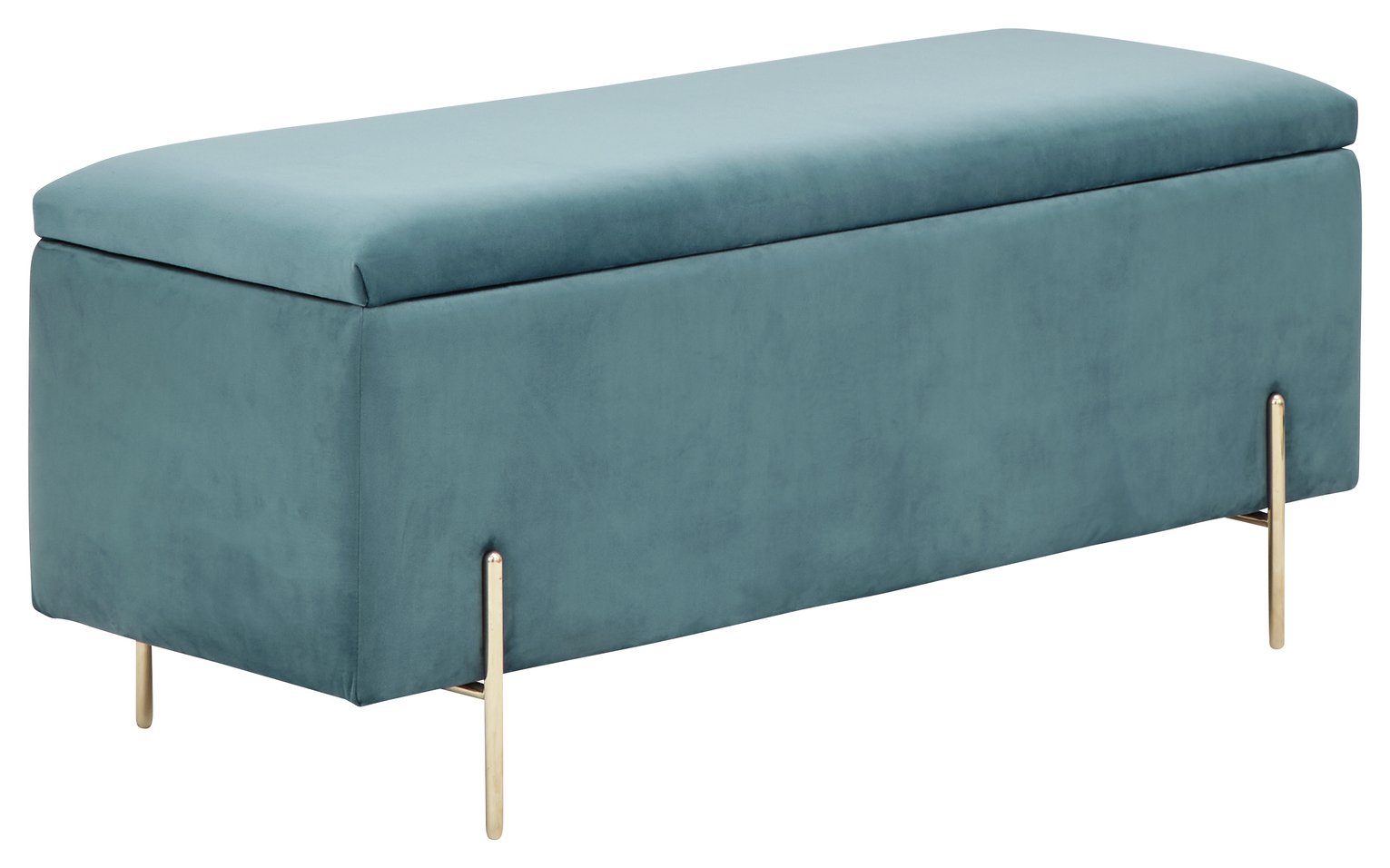 GFW Mystica Fabric Ottoman Storage Bench - Teal