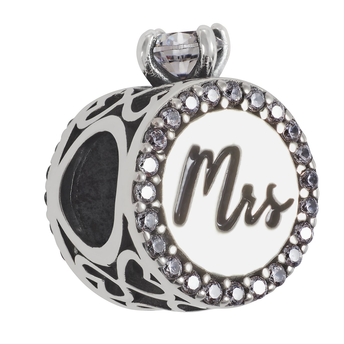 Moon & Back Sterling Silver Cubic Zirconia Mrs Ring Charm Review