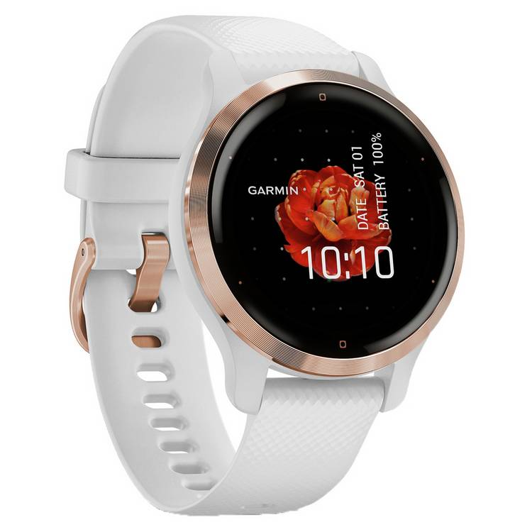 Garmin Venu 2S GPS Smart Watch - Rose Gold / White 0