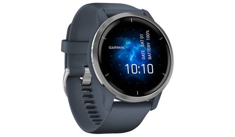 Garmin Venu 2 GPS Smart Watch - Silver / Granite Blue