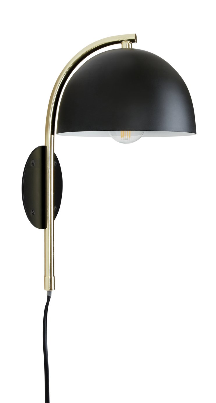 Habitat Ivar Wall Light - Brass & Black