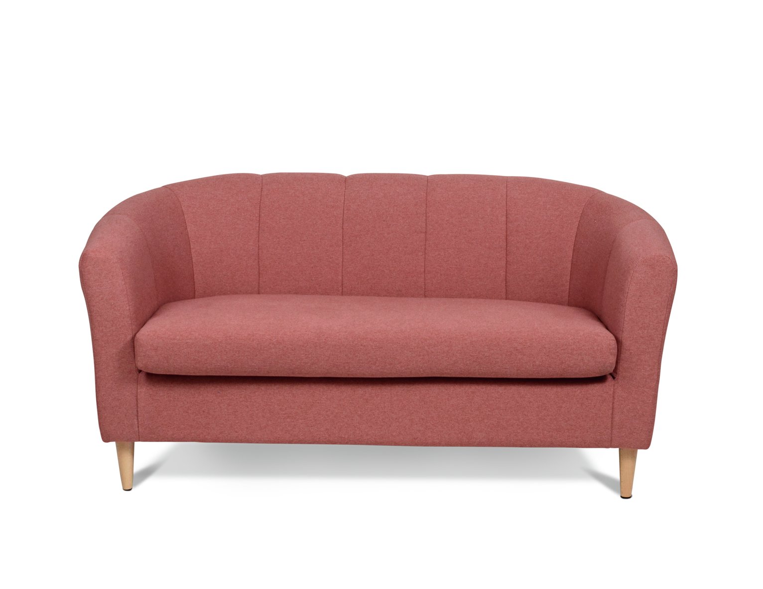 Habitat Ayres 2 Seater Fabric Tub Sofa - Coral