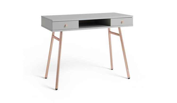 Buy Argos Home Valence Office Desk Rose Gold Desks Argos