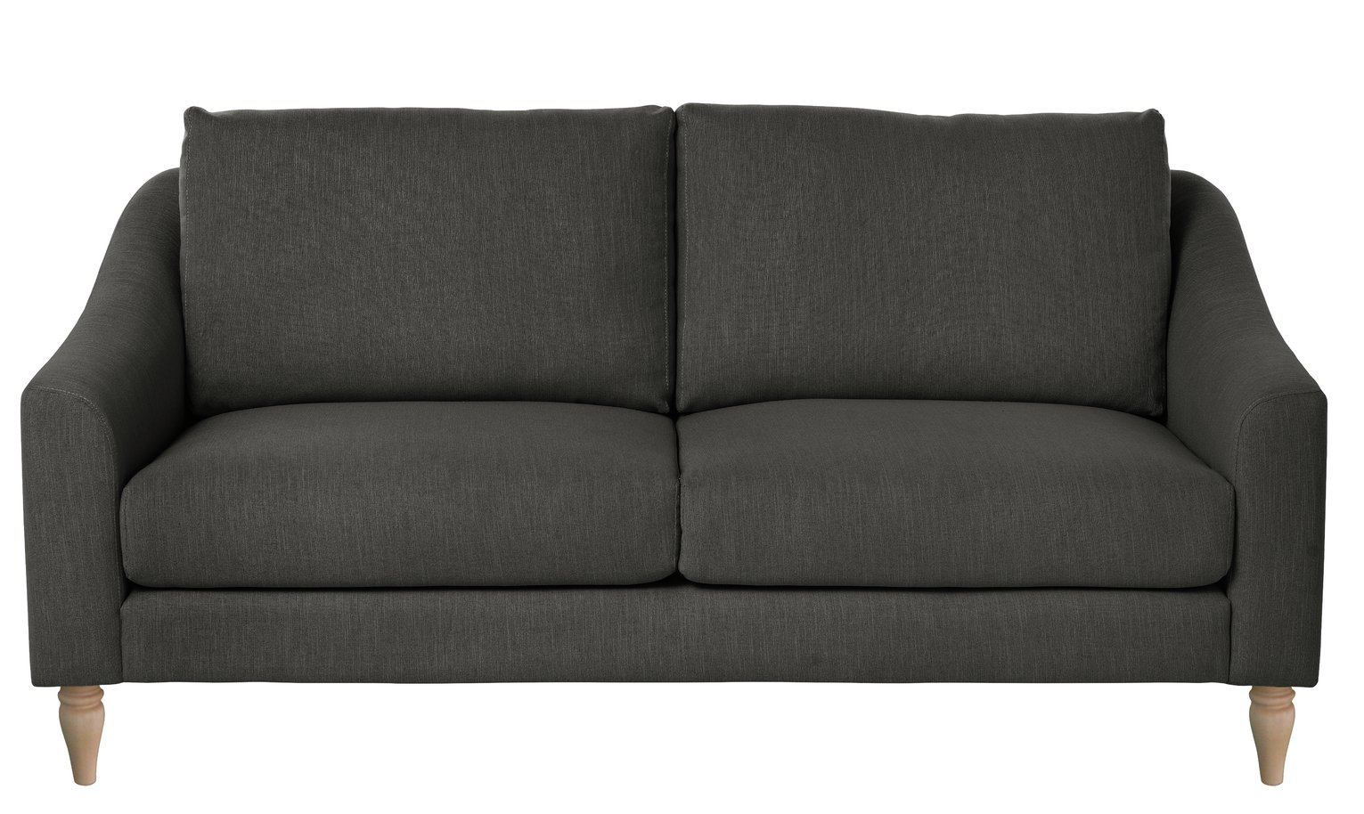 Argos Home Cameron 3 Seater Fabric Sofa - Charcoal