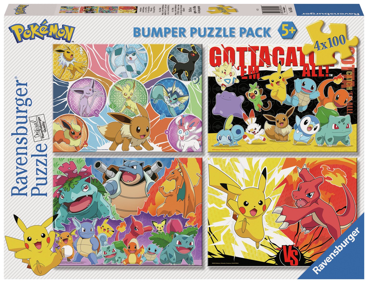 Pokemon 4 x 100 Piece Jigsaw Puzzle