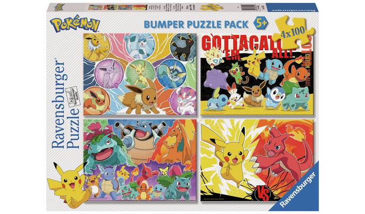 Pokemon 100 Piece Jigsaw Puzzle - Set of 4