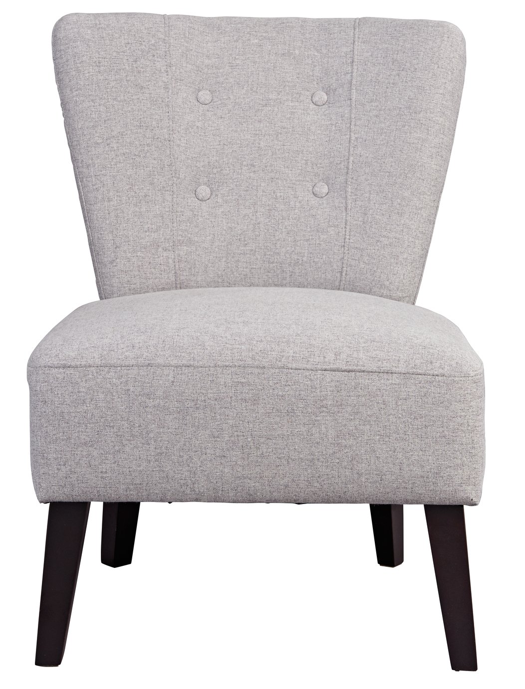 Habitat Delilah Fabric Cocktail Chair - Light Grey