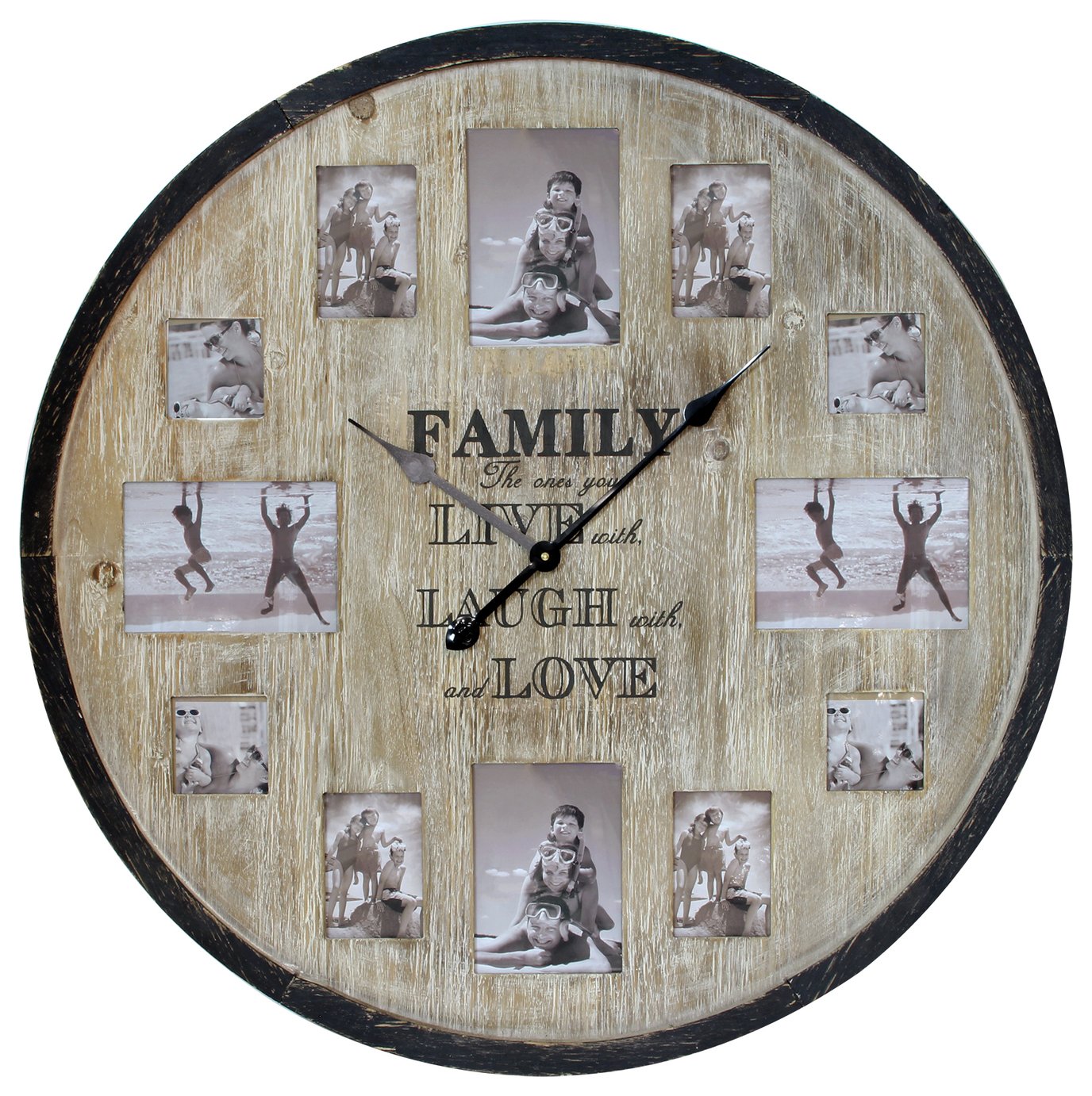 Hometime Wooden Multi-Aperture Clock