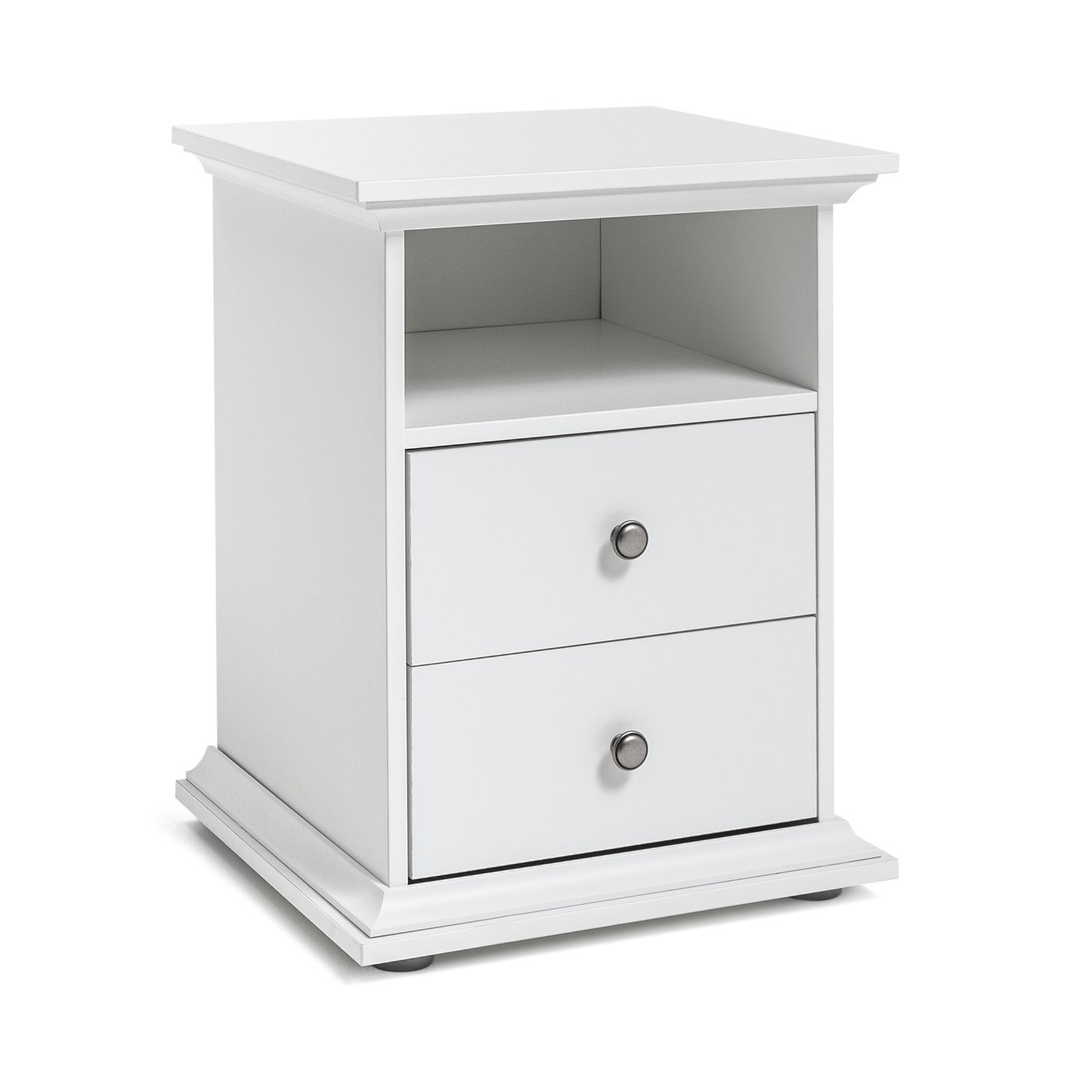 Habitat Heathland 2 Drawer Bedside Table - White